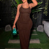 Solid Spaghetti Popcorn Dress - Sexy Backless Design - For Spring & Summer - Women's Clothing - Perfect for Parties & Casual Occasions - Ideal Gift for Women