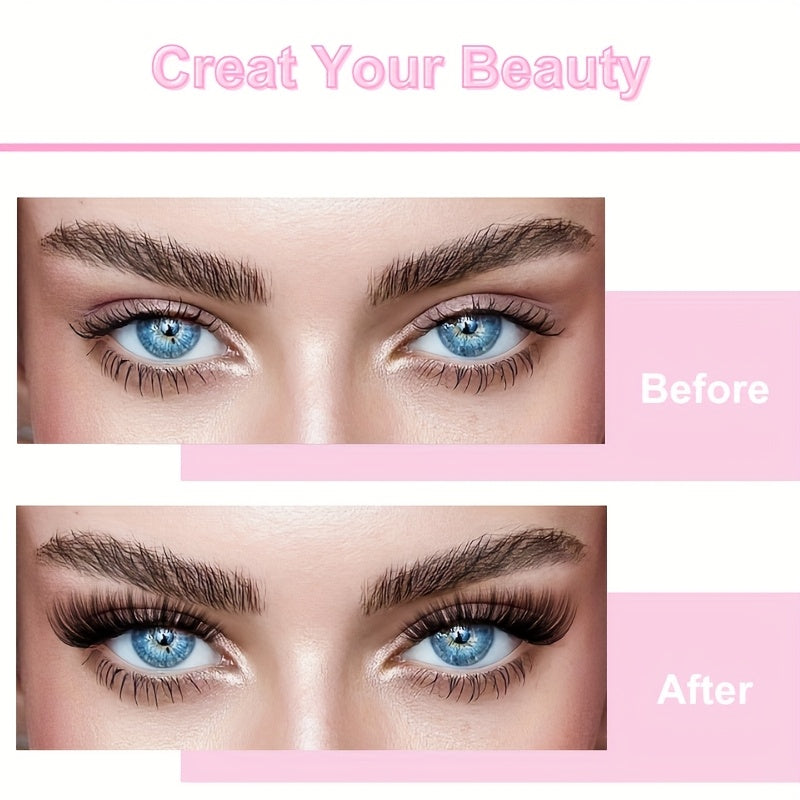Multi-Style Lash Book Kit - Natural & Fluffy Mix Length Individual Lashes with Tweezer, Bond & Seal, Remover, Comfortable Wear At Home, Beginner-Friendly, Wispy, Dramatic Volume Lash Book Set Perfect Valentine's Day Gifts