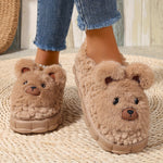 Women's Cartoon Plush Slippers with EVA Sole, Sweet Style Animal Print, All-Season Comfortable Home Slippers, Hand Washable Fabric Insole and Upper - For Women - Cozy & Cute - Perfect Gift for Birthday & Holidays