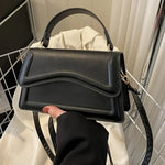 Stylish Mini Shoulder Bag, Women's Crossbody Bag, Solid Flap Square Tote