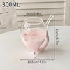 1pc COFIT Creative Roostertail Glass Cup with Straw – Transparent Whisky, Coffee, Milk Tea, and Juice Mug –, BPA-Free Drinkware for Home, Cafes, and Bars – Hand-Blown Clear Glass Cup for Smoothies, Boba, and More, Bever