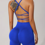 Women's Seamless Activewear Set - Lightweight Nylon Sports Bra and Shorts, Breathable, Stretchy Fabric for Fitness and Training, Summer Collection