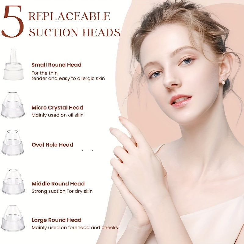 2023 Newest Pore Vacuum, Facial Pore Cleaner - 5 Suction Power, 5 Probes, USB Rechargeable Vacuum Kit Electric Tool for Adult