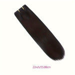 Straight Human Hair Clip In Hair Extensions For Women 100% Unprocessed Full Head Brazilian Virgin Hair Natural Black Color, 8/Pcs With 18Clips, 4.06 oz