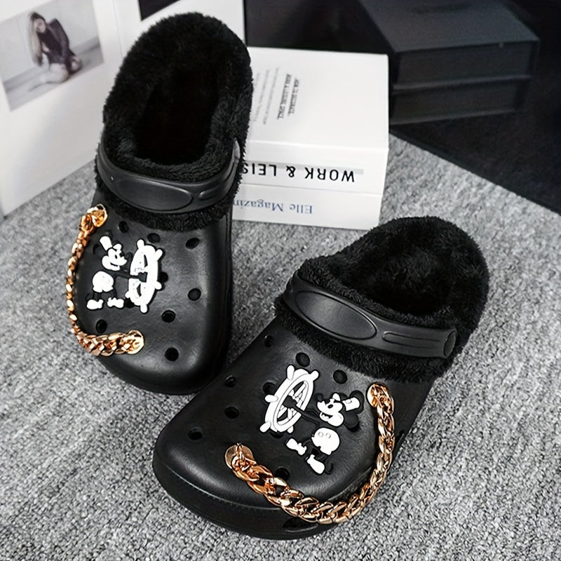 Women's Winter Slippers, Cozy Fleece Lining, EVA Sole, Casual Style, Indoor House Shoes, No Print, Hand Wash or Dry Clean, Versatile for All Seasons