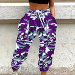 Women'S High-Waisted Camo Joggers - Stylish & Comfortable Elastic Waistband Sweatpants with Pockets, Perfect for Spring/Summer/Fall Casual Wear, Relaxed Fit Joggers | Highwaisted Pants | Drawstring Closure