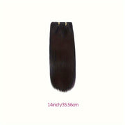 Straight Human Hair Clip In Hair Extensions For Women 100% Unprocessed Full Head Brazilian Virgin Hair Natural Black Color, 8/Pcs With 18Clips, 4.06 oz