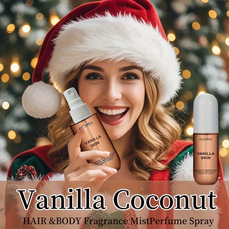 [Fresh Vanilla Perfume] Alcohol Free, Fresh Fragrance Vanilla Coconut Hair And Body Perfume Spray, 1.7oz Perfume - Very Suitable for Dating And Parties, Perfect Gift for Any Occasion, Valentine's Day Gift