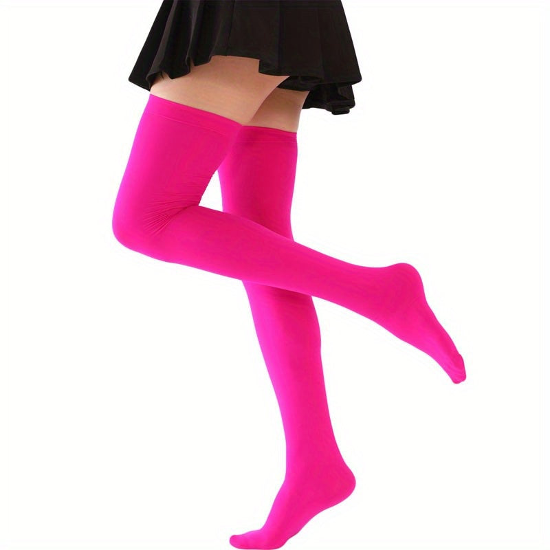 A Set of Women'S Thigh-High Socks Suitable for Cosplay Events, Featuring Comfortable Over-The-Knee Design.