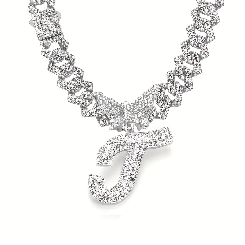 Women's Elegant Butterfly Necklace - Zinc Alloy, Rhinestones Mosaic, Synthetic Stones | Perfect Jewelry Gift | Christmas Jewelry