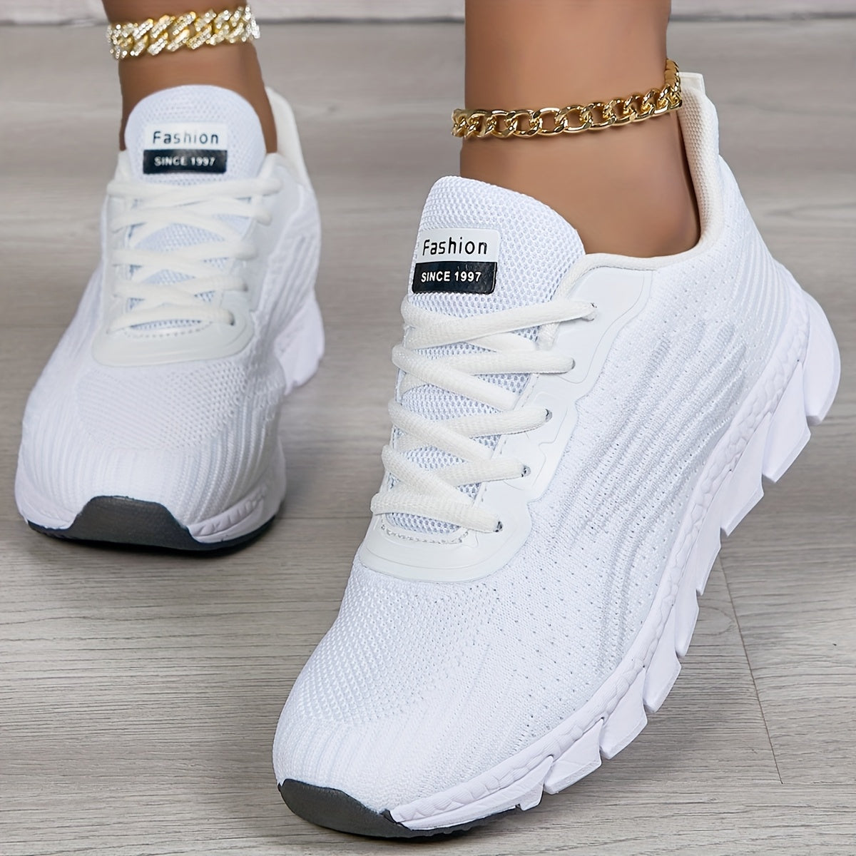 White Sports Shoes For Men And Women, Mesh Breathable Lightweight Running Shoes, Soft-soled Casual Walking Shoes For Women.