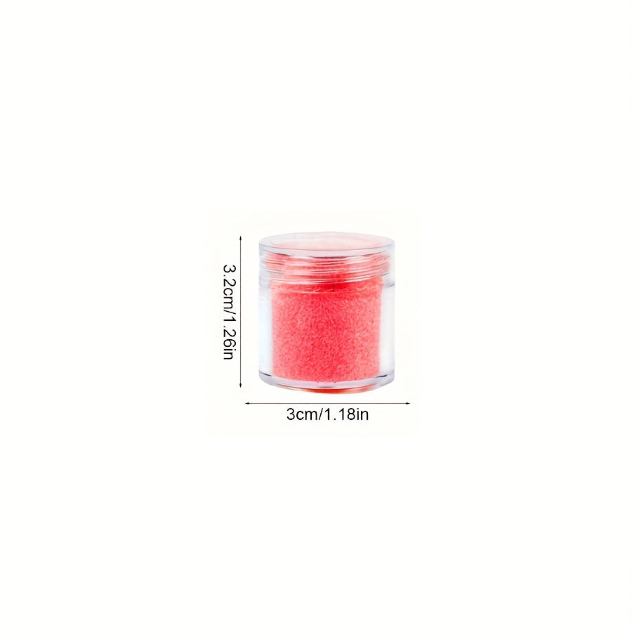 1 Bottle Crimson Nail Art Glitter Powder – Sparkling Red Sugar Effect for Winter Manicures, No-Scent, Triangular Shape, Perfect for Nail Charms and Gems, Glitter Nail Finish | Vibrant Nail Art | Fine Nail Powder