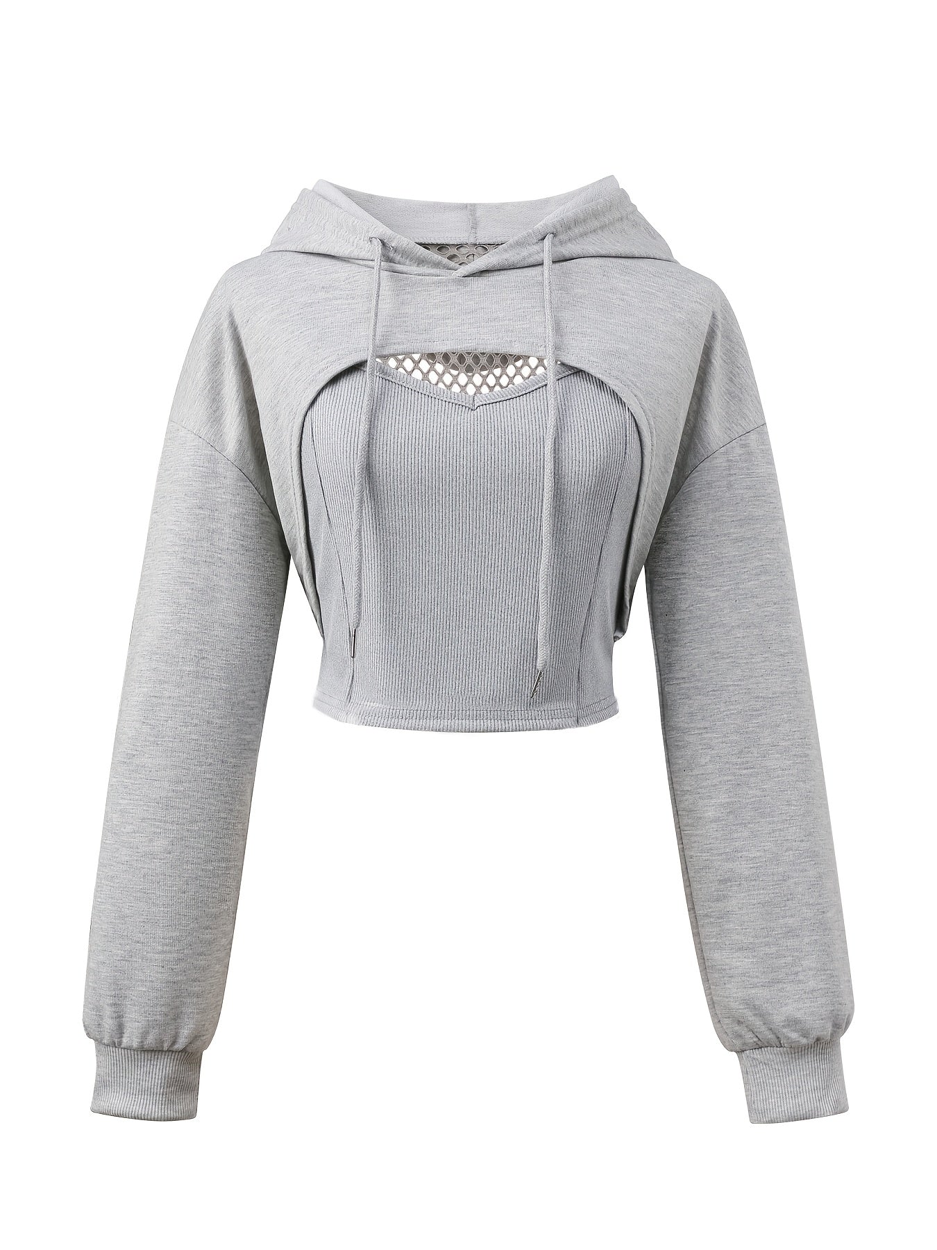 2pcs Y2K Solid Color American Hoodie & Vest Set Sweet Fashionable Tops for Spring/Summer/Autumn 2024 Salt Style Streetwear Casual