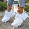 Women's Breathable Knit Running Shoes - Lightweight Low-Top Sneakers with Soft Cushioned PVC Sole, All-Season Comfort for Gym, Walking & Casual Wear - White, Gym Shoes, Sleek Design, Comfortable Insole