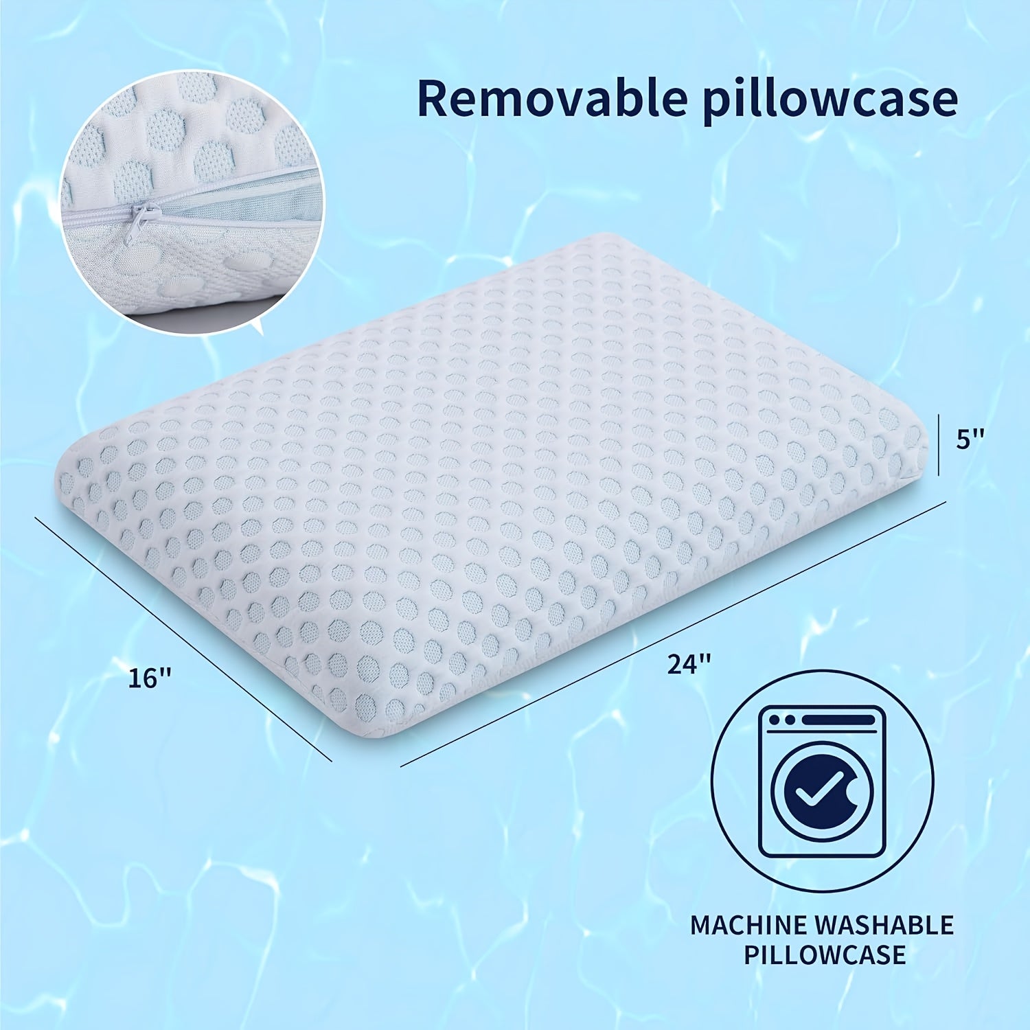 MUUEGM Neck Pillow For Sleeping, Contour Cooling Pillow For Side Sleeper, Bed Pillow For Sleeping Standard Size.