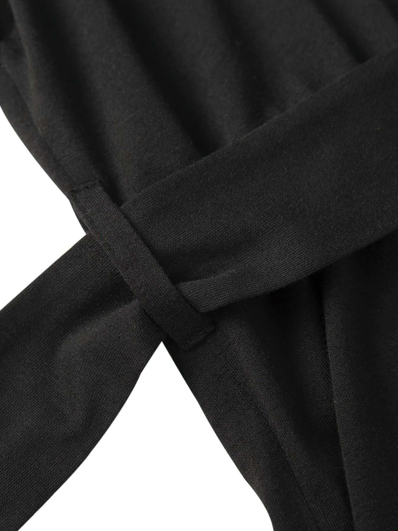 Womens Elegant Wide Leg Sleeveless Jumpsuit - Plunging Neck, Micro Elasticity, Polyester Fabric, Machine Washable, Solid Color, All Season - Perfect for Spring and Summer
