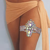 Sparkling Rhinestone Leg Chain - Geometric Body Jewelry for Women, Perfect for Weddings & Vacations