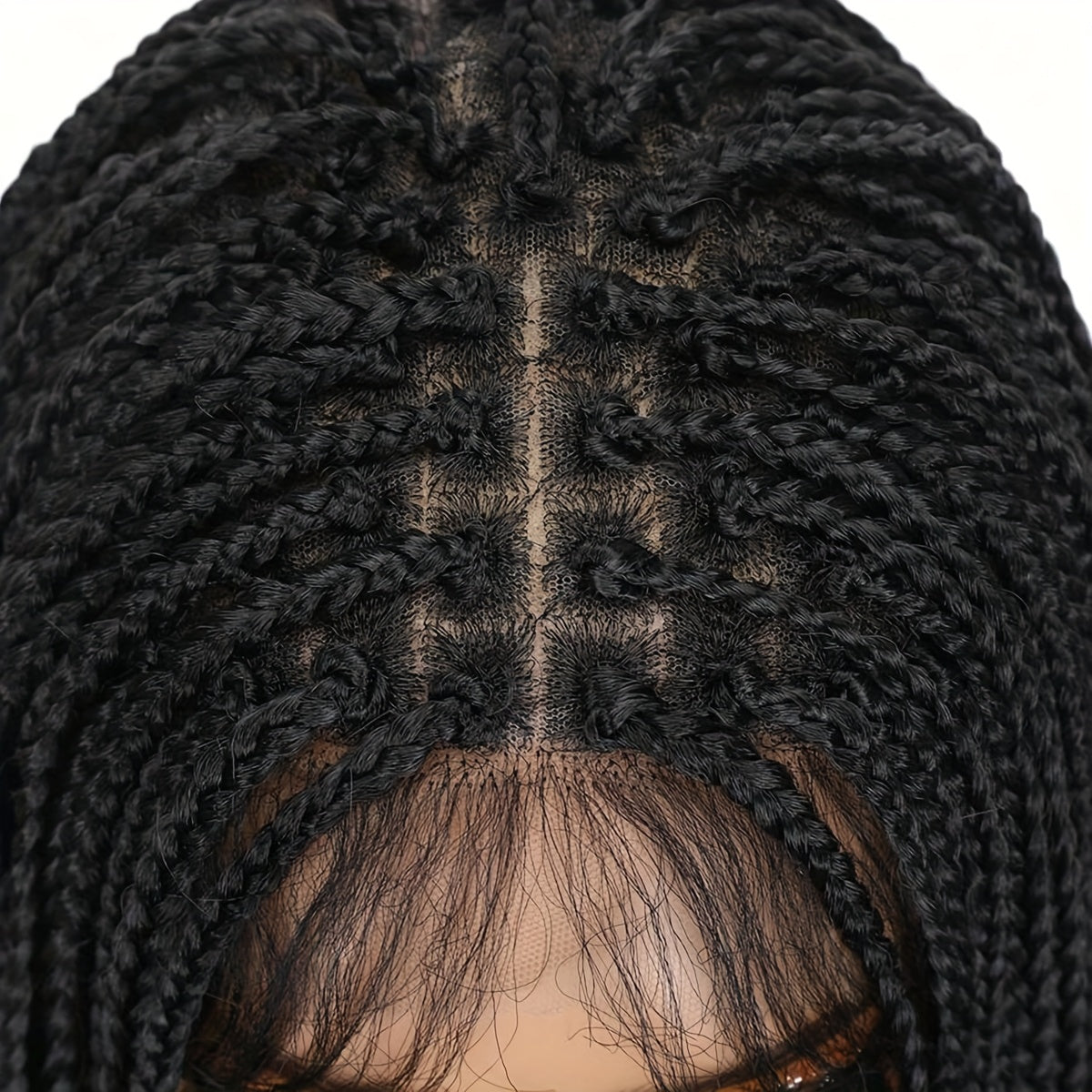 30 Inch Full Lace Braided Wig - Knotless Box Braids, Easy Wear, High-Temperature Fiber, Straight Hair, Elegant Style, All Occasions Wig|Straight Hair Wig|Easy Wear Wig