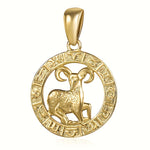 Women'S Men'S Pendant Necklaces 12 Horoscope Zodiac Sign Golden Aries Cancer Scorpio Aquarius Taurus Leo Gemini Virgo Libra Sagittarius Capricorn Pisces 12 Constellations Jewelry Gifts Perfect Birthday Christmas Valentine'S D