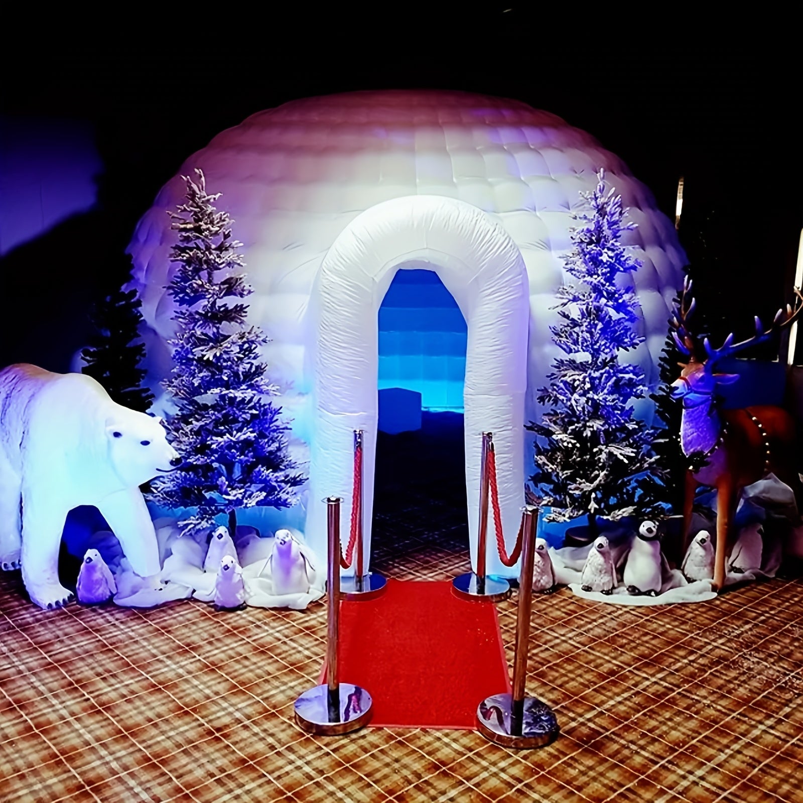 Inflatable Igloo Dome Event Tent (14x14x9FT) Dome With Air Blower And Light, Inflatable Party Tent For Wedding Party Exhibition Event Prom Birthday Advertising Bars