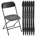 ANTONIA 20/10/8/6/4Set Stackable Plastic Folding Chair Pack with 350lb Steel Frame, Portable Outdoor Commercial Seat Perfect for Wedding, Party, Picnic, Dining, and Events Available in Classic White and Black