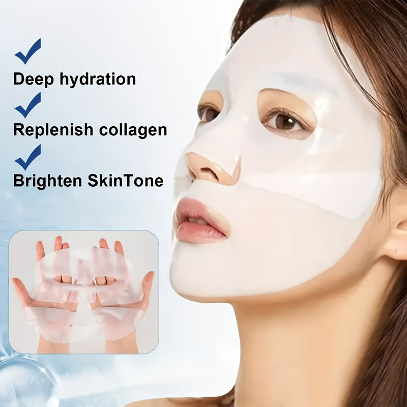 KOECE Hydrating Collagen Face Masks - 4pcs Overnight Firming & Moisturizing Treatment, Gentle & Non-Irritating for All Skin Types, Deep Hydration & Elasticity Boost, Fragrance-Free, Overnight Skincare | Gentle Skin Care | Sea