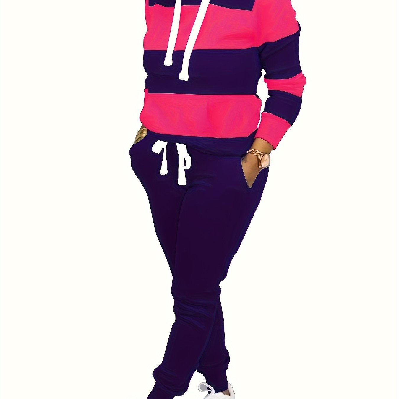 Two Piece Outfits For Women Casual Jogging Suit Set Long Sleeve Sweatshirt And Sweatpants Tracksuit Athletic Loungewear