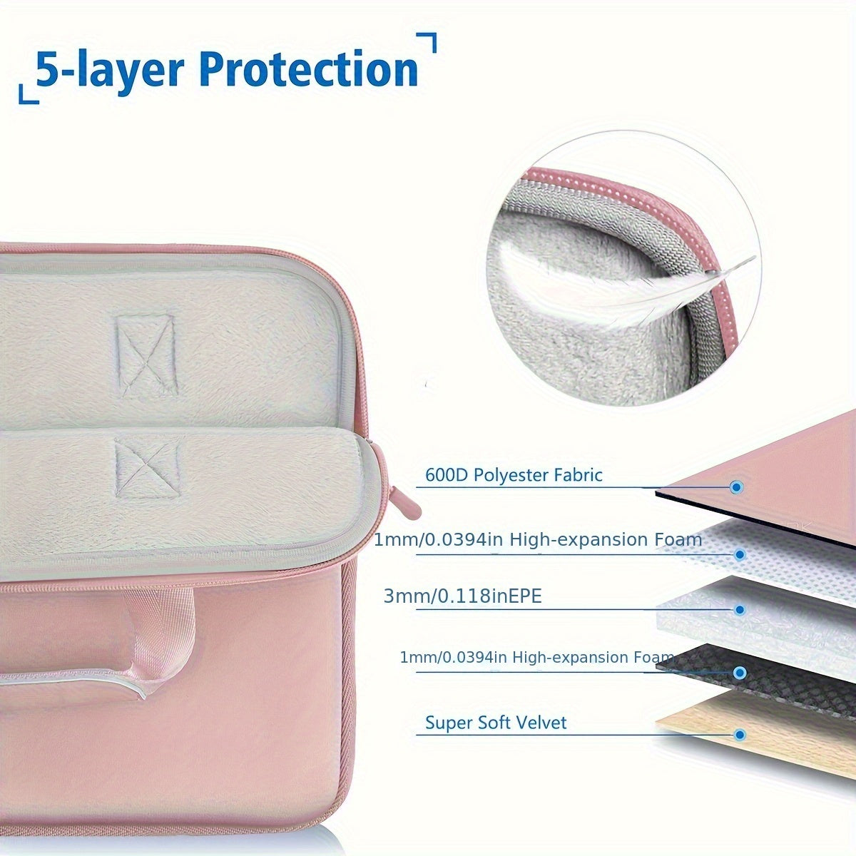1pc 13-14 inches Laptop Sleeve Elastic Neoprene Case Notebooks Hand Bag with Handle and Small storage bag