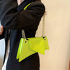 Vibrant Solid Color Flap Crossbody Bag - Stylish Chain Strap, Niche Design, Novelty Purse for Women - Trendy, Fashionable, and Spacious Interior