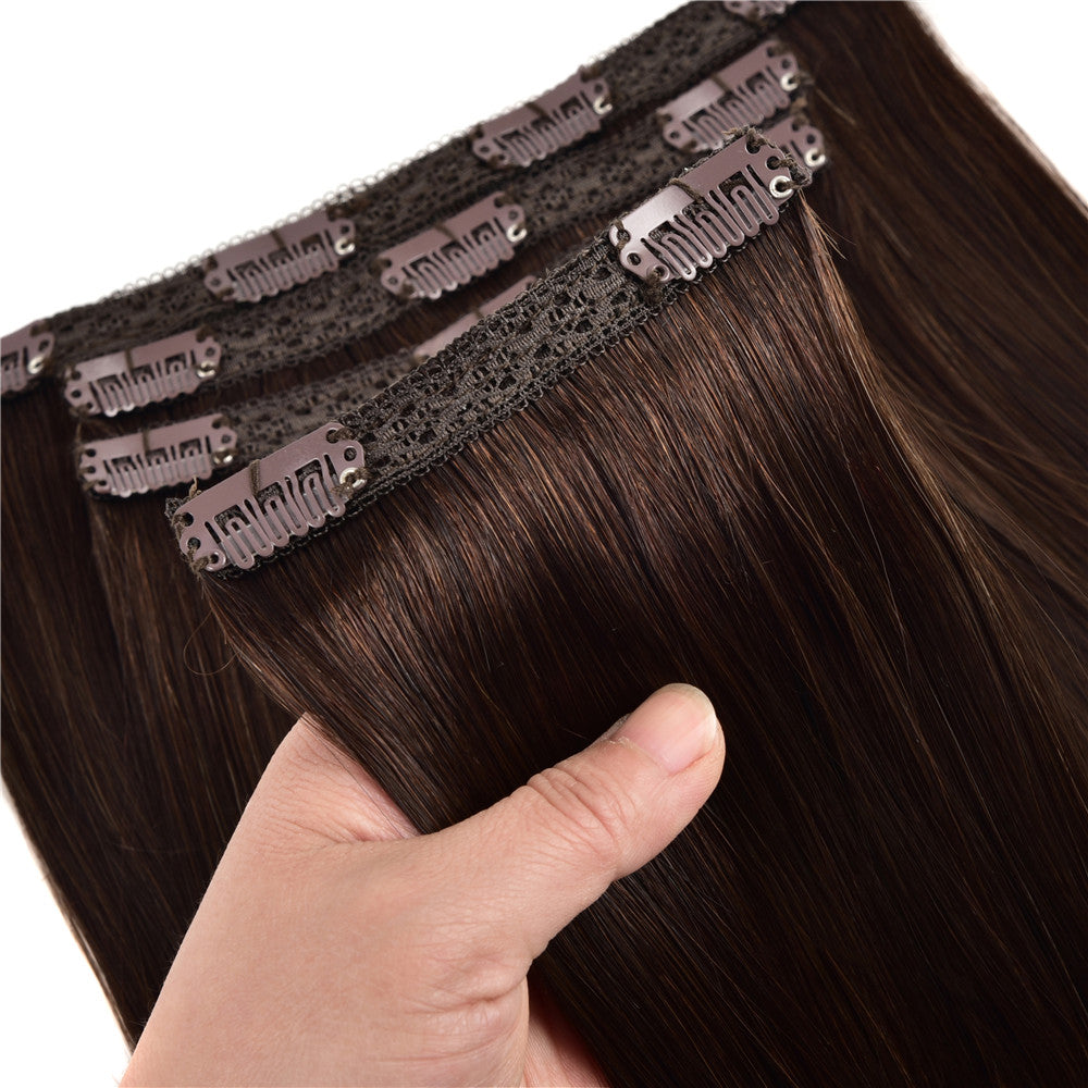 Clip in Hair Extensions Remy Human Hair Clip in Human Hair Natural Straight Clip in Extensions Full Head 7pcs 2.47 oz Long Straight Real Hair