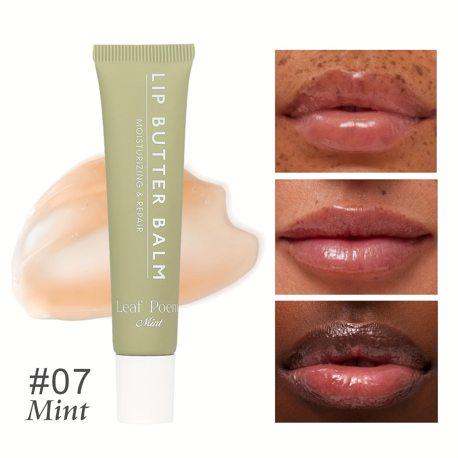 Hydrating Shimmer Lip Balm – Berry Tinted Lip Repair with Moisturizing Plant-Based Squalane, Glitter Finish, Anti-Dryness for All Skin Types