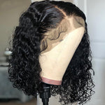 New Hot European And American Front Lace Wig Medium Black African Small Curly Hair