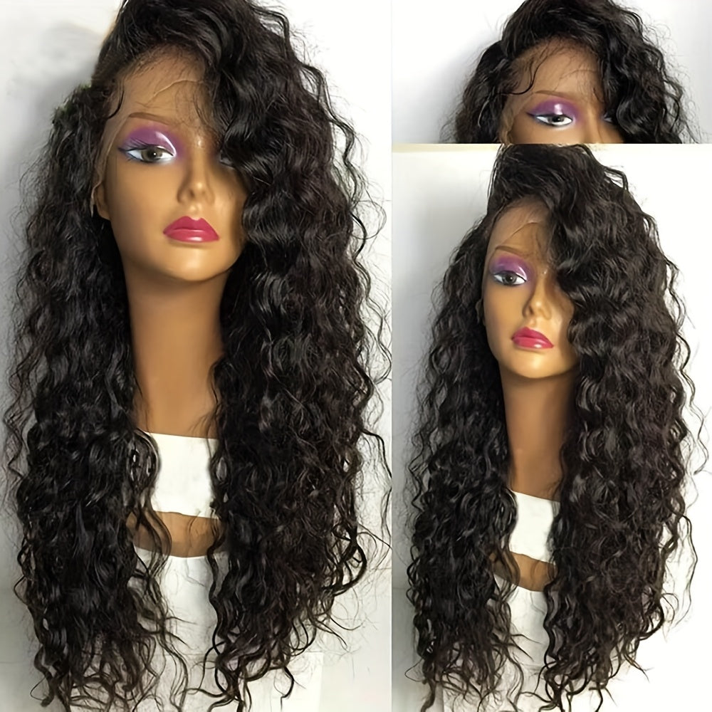 13*4 Lace Front Wigs 26 Inch Long Black Hair Lace Wigs Loose Curly Hair Glueless Heat Resistant Synthetic Lace Front Wigs for Women Hair Replacement Wig for Daily & Party Use