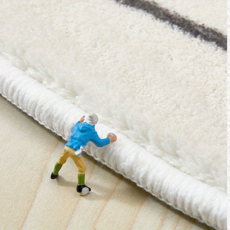 1000g 10mm Polyester Fluffy Floral Area Rug for Bedroom, Indoor Use, Machine Washable, Non Slip, Irregular Shape