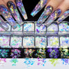 12 Grids Mermaid Flake Nail Glitter Sequins Iridescent Ice Slag Nail Glitter Colorful Glass Paper Nail Sticker Holographic Nail Glitter For Make Up DIY Nail Decoration