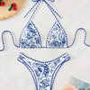 Ethnic Style Broken Grass Pattern Bikini