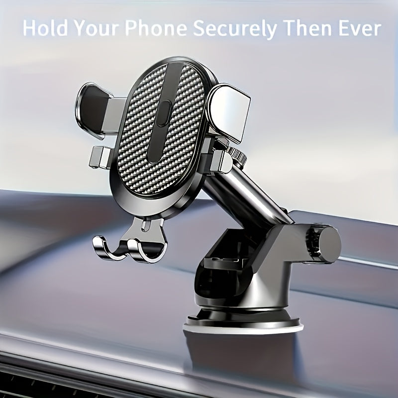 Multi-Functional Dashboard Air Vent Car Phone Mount, Retractable Rotating with Automatic Locking, Wall Mount, ABS Material, for Safe Navigation