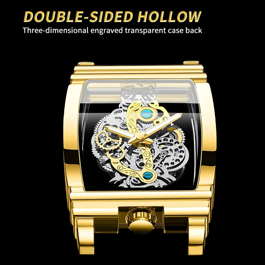 4pcs New Men's Fashion Casual Waterproof Luminous Quartz Watch and Jewelry Combination Set for Daily Wear, Parties, Valentine's Day, Easter, Christmas, Halloween, Ramadan, Wedding, Gifts for Friends and Family