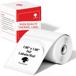 Phomemo M110 Labels - Versatile Self-Adhesive Round Circle Label Suitable for M110/M120/M200/M220 Label Printers, Thermal Label for Barcodes, Logo Design, Premium Sticker Paper, Black on White