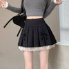 Black Suit Skirt Women's Summer High Waist-word Bow