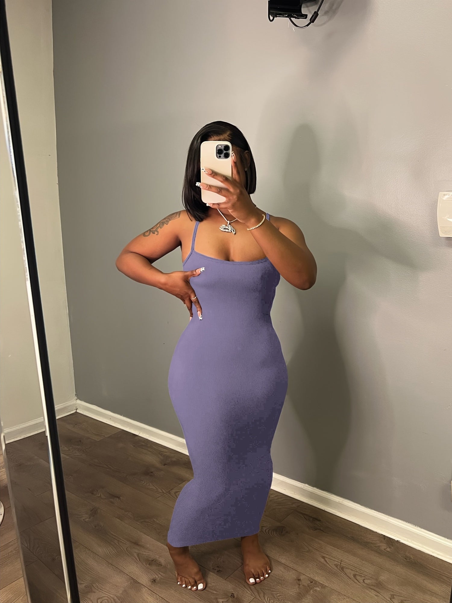 Women'S Casual Slip Dress Sleeveless Bodycon Dresses Ribbed Maxi Sundress Basic Party Club Dress
