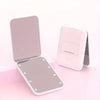[LED Travel Makeup Mirror] Compact, Double-Sided, 1X/3x Magnified LED Mini Travel Makeup Mirror - Portable, Folding, Hand-Held, Small Lighting, Unscented, Plastic Surface, Non-Rechargeable Button Battery (Diameter≥20mm) Pow