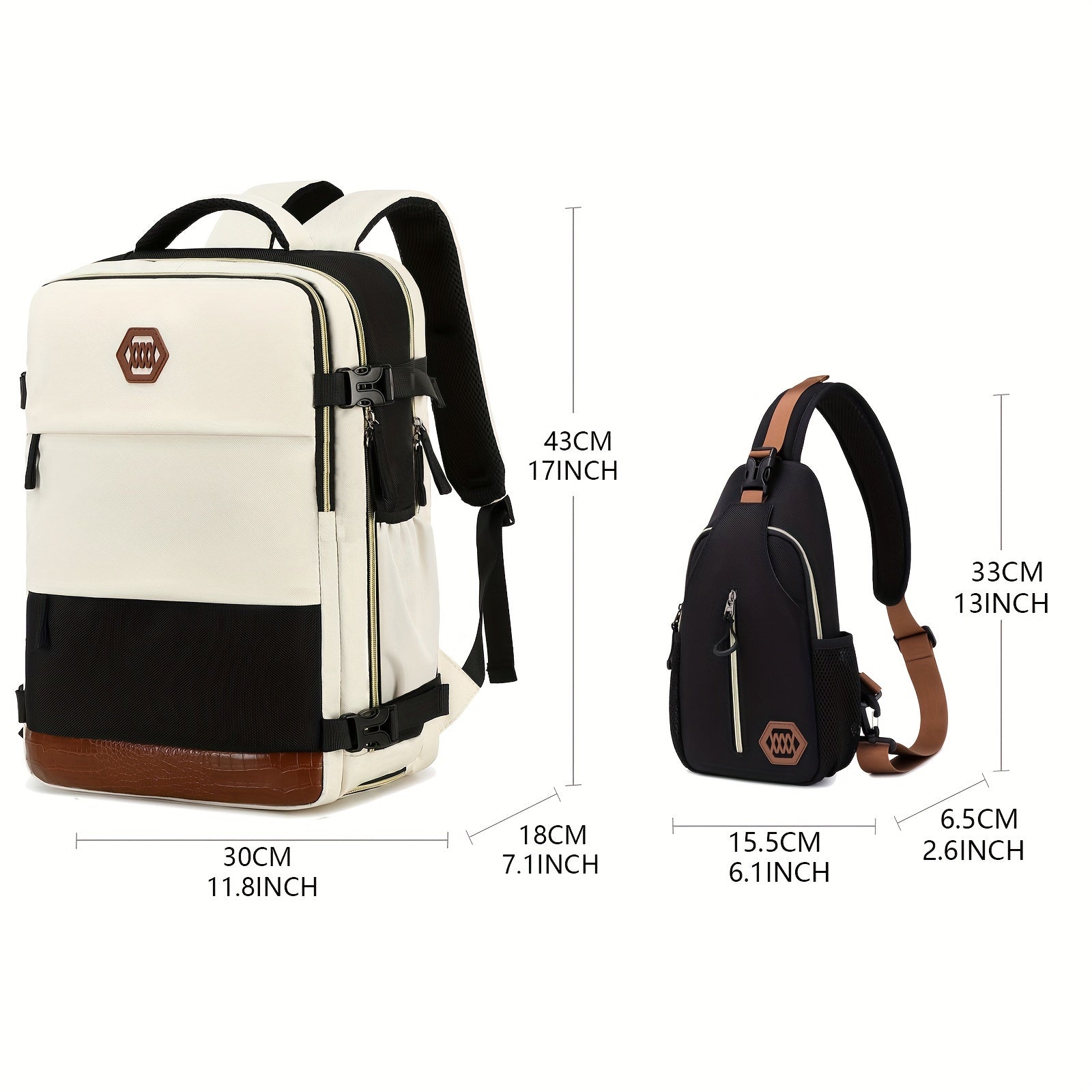 Airlines Approved Women'S Travel Backpack with Shoe Compartment, Casual Laptop Bag, Adjustable Strap, Zipper Closure, Polyester Lining, Solid Color, USB Powered - Multi-Color Options
