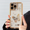 A TPU Phone Case for Women Featuring a Hollow Butterfly Design with 6D Laser Engraving And Water Diamond Plating.