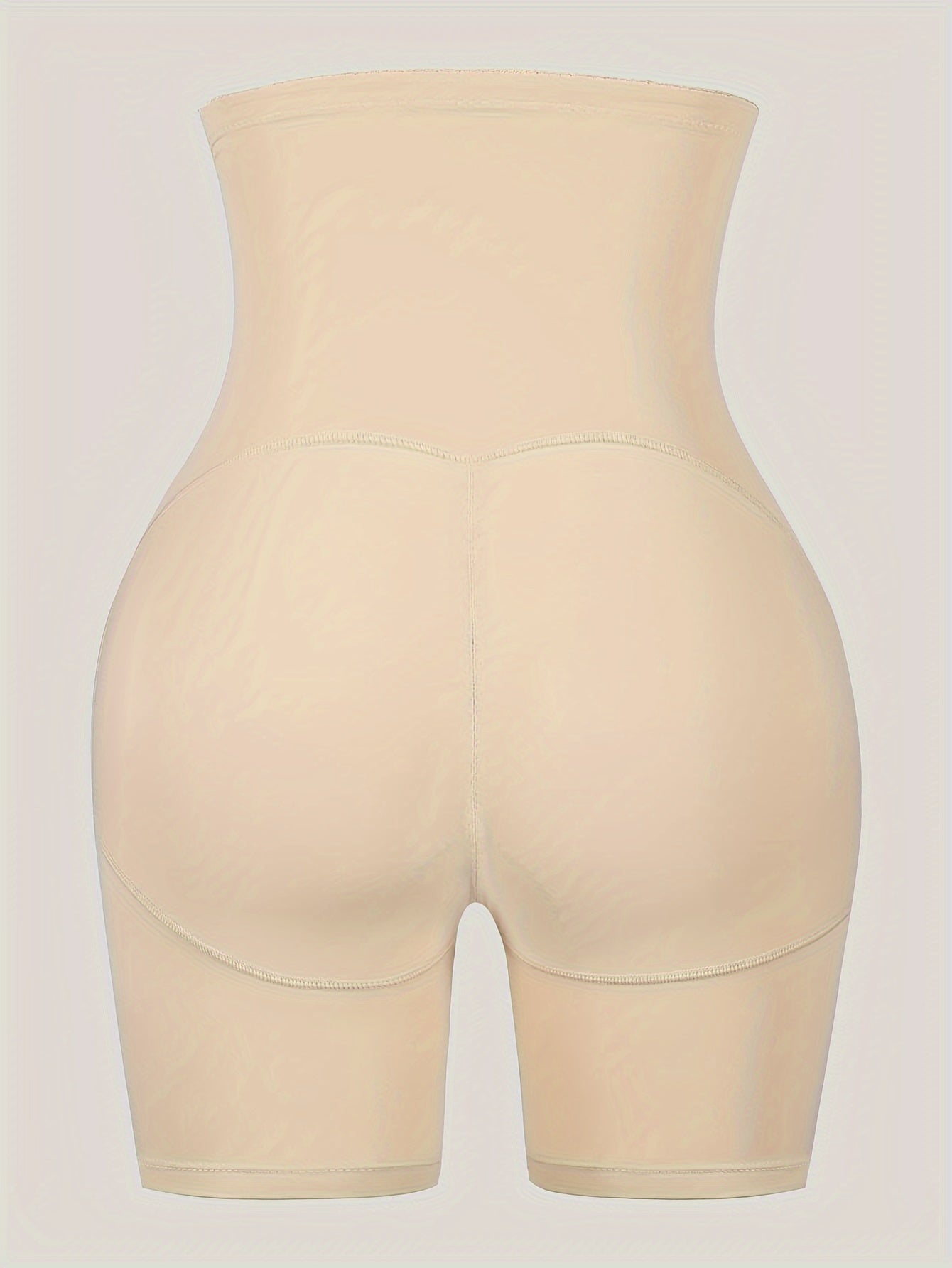 1pc Solid High Waist Shaping Shorts - Comfortable Tummy Control Panties with Adjustable Front Buckle, Soft Polyester Knit Fabric, and Smooth Silhouette - Womens Underwear and Shapewear for Everyday Wear