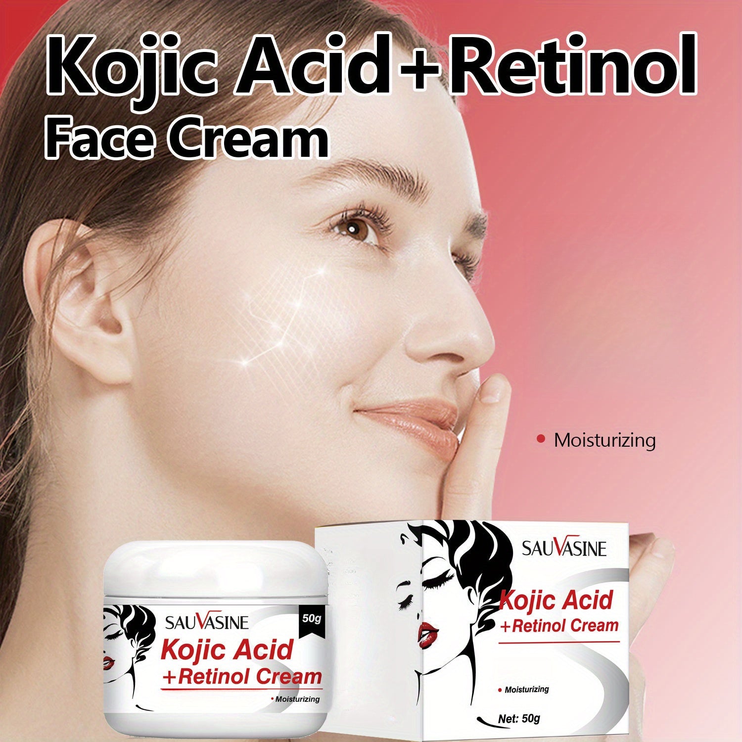 3pcs Kojic Acid & Retinol Cream - Unisex Moisturizing Lotion with Retinol, Hydrates & Firms Skin, Retinol Hydrating Face Cream Suitable for All Skin Types