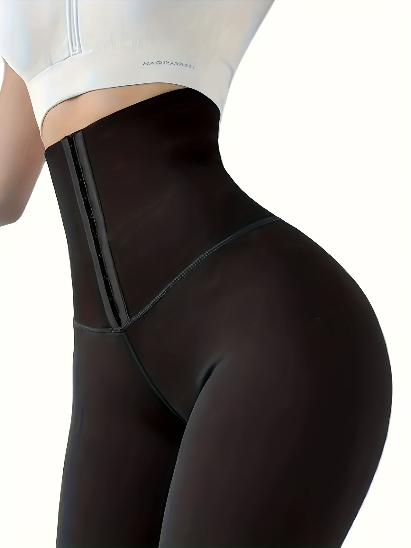 New European And American Style Double-Breasted High-Waisted Leggings for Women, Designed to Shape The Waist And Lift The Hips with Stretch.