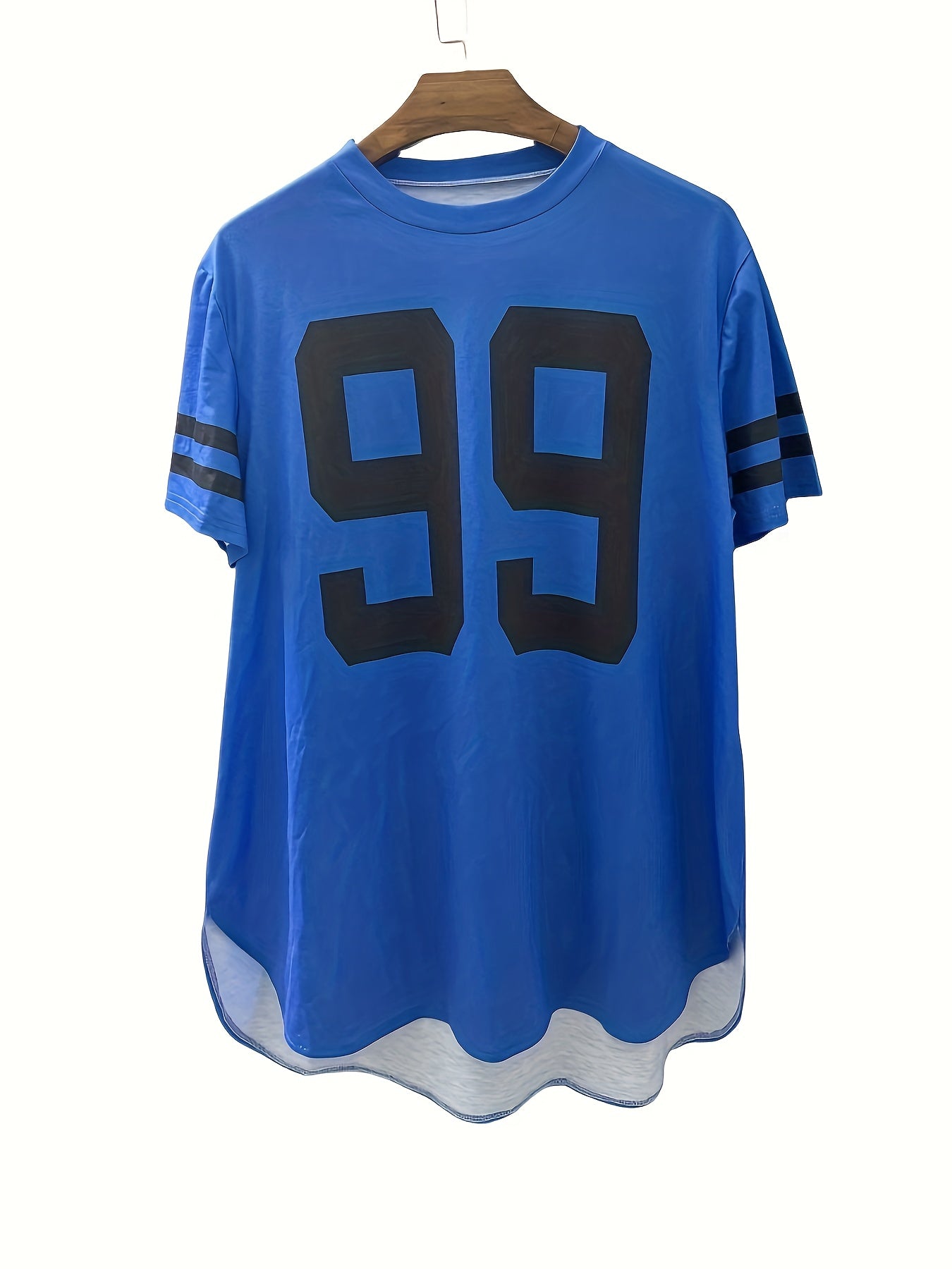 Women'S Plus Size Gray Casual T-Shirt with "95" Print, Loose Fit, Crew Neck, Short Sleeve, Polyester, Knit Fabric, Split Detail, All-Season Wear, Relaxed Fit Tee | Split Hem Detail | Polyester Fabric, Plus Size Blouses