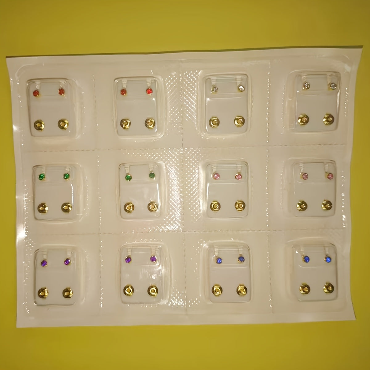 24pcs Hypoallergenic Artificial Crystal Earrings - Colorful, Durable, and Low-Sensitivity, Perfect for Daily Wear and Holiday Parties, Ideal Gift, Everyday Earrings | Vibrant Earrings | Hypoallergenic Earrings