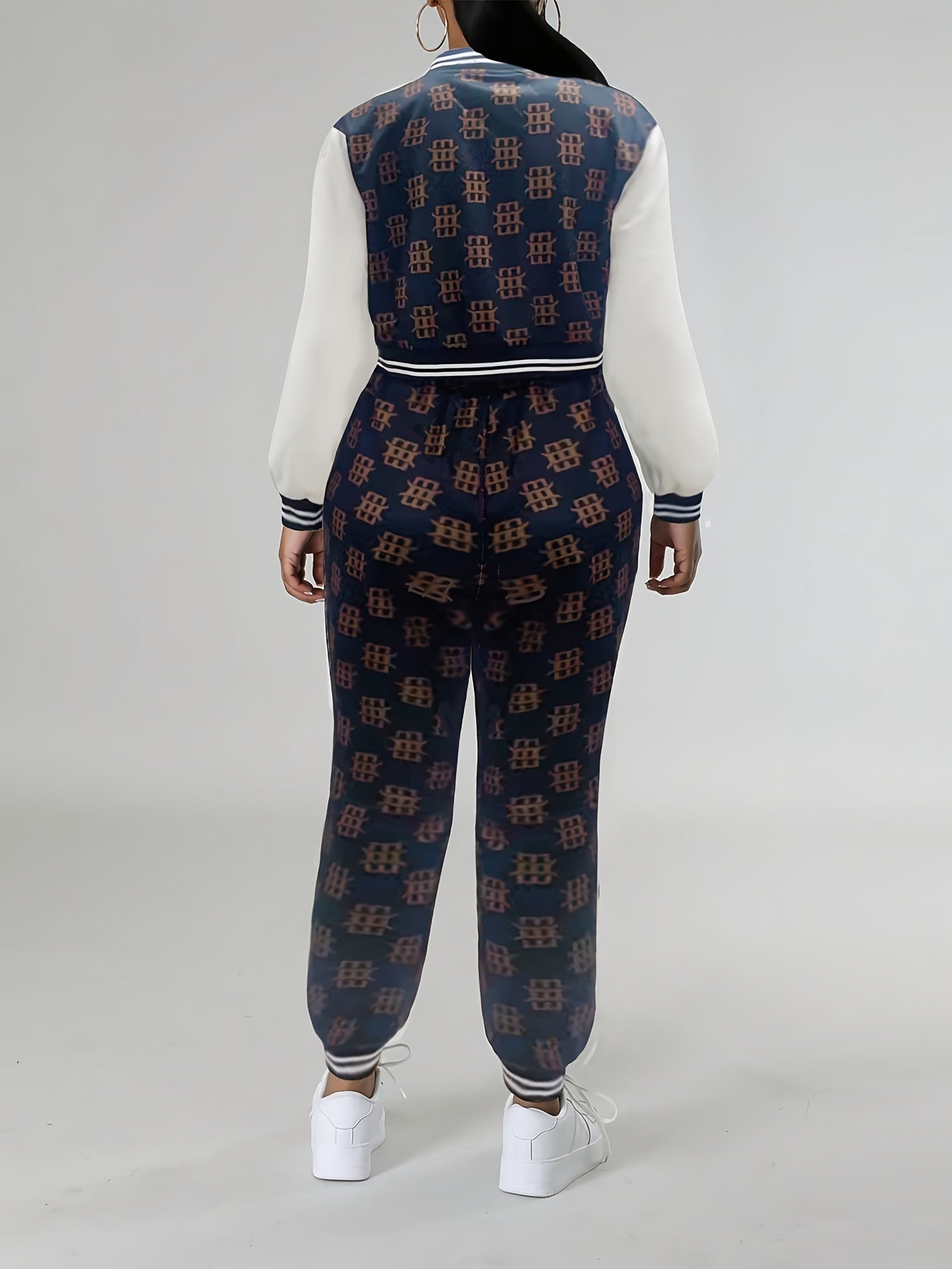 Women's Baseball Suit Sports Suit 2pcs Set of Sweatshirt and Sports Pants